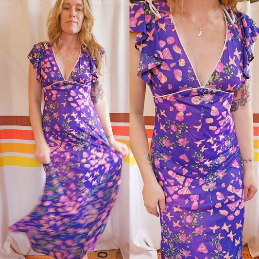 Rare 60s/70s Seaside Maxi Dress