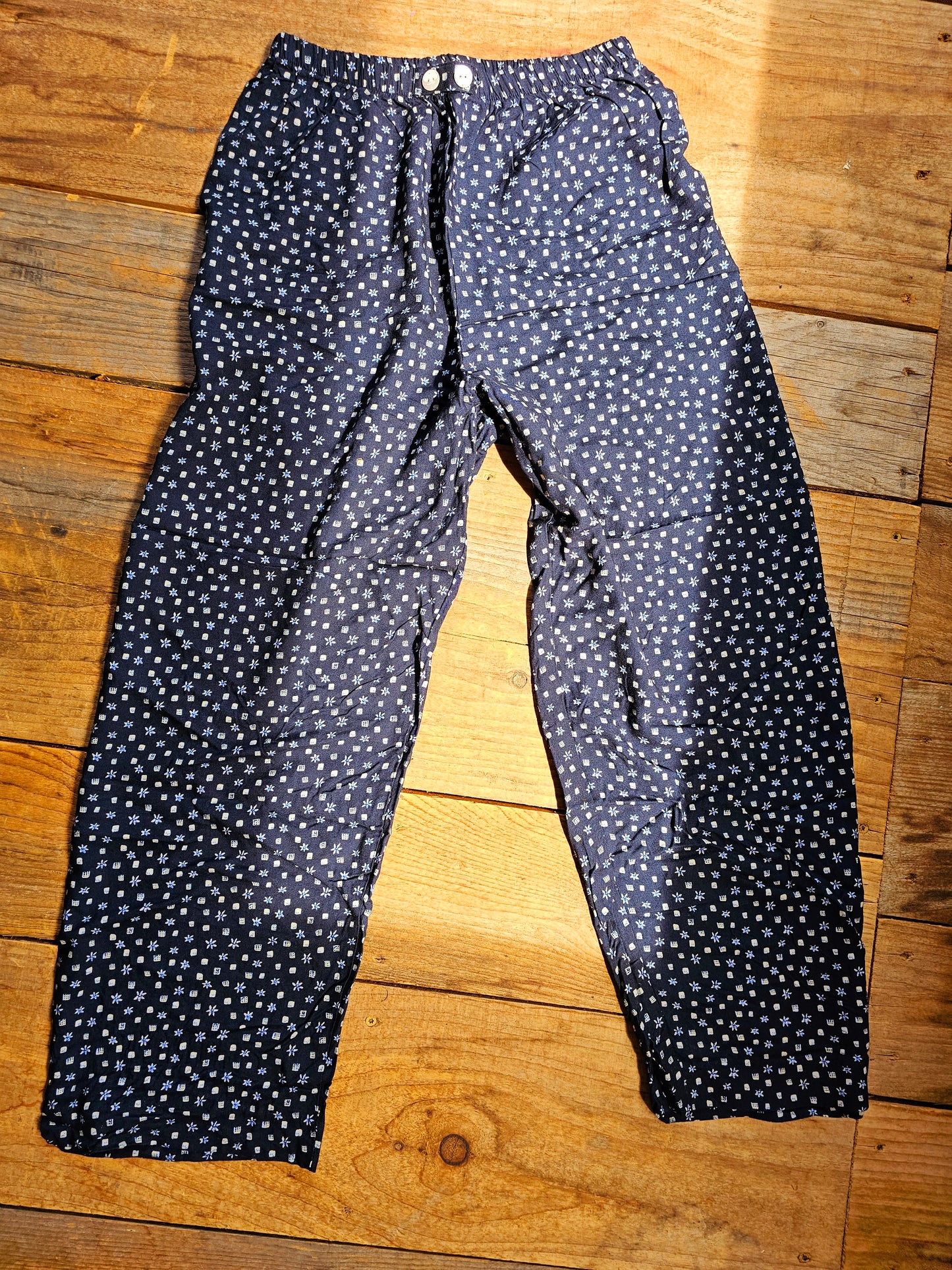 80s/90s Liz Baker Elastic Waist Floral Pants