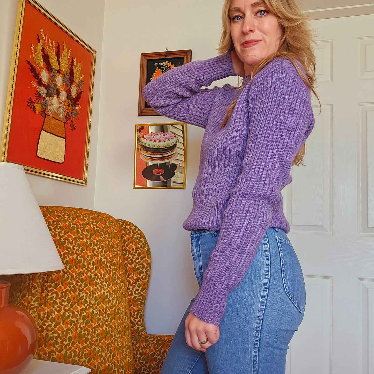 60s/70s Campus Expressions Sweater