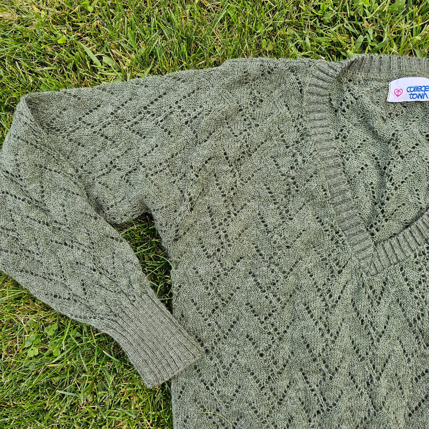 60s/70s Green Lacey Sweater