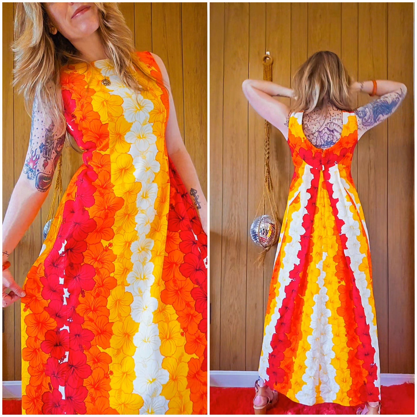 60s Hawaiian Dress (S/M)