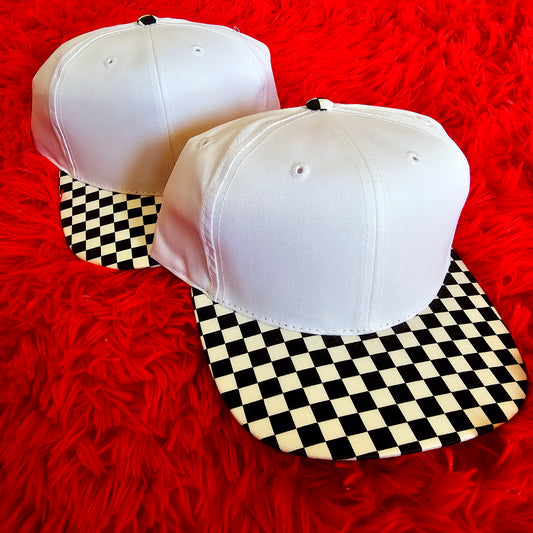 90s Deadstock Checkerboard Brim Hats