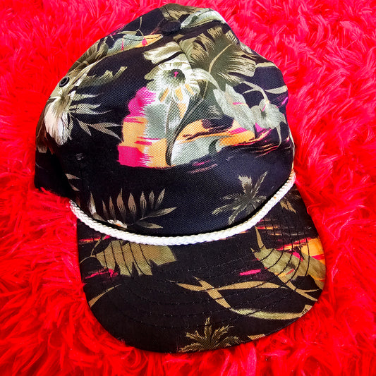 90s Deadstock Tropical Print Hat