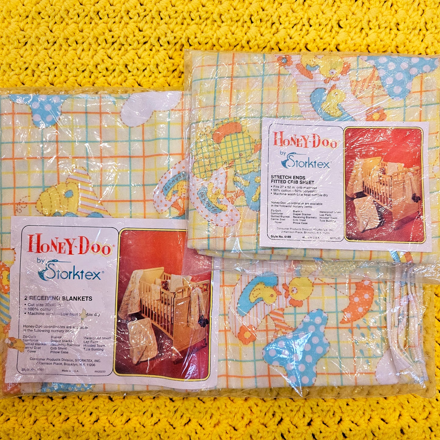 80s/90s New Old Stock Baby Linens Bundle