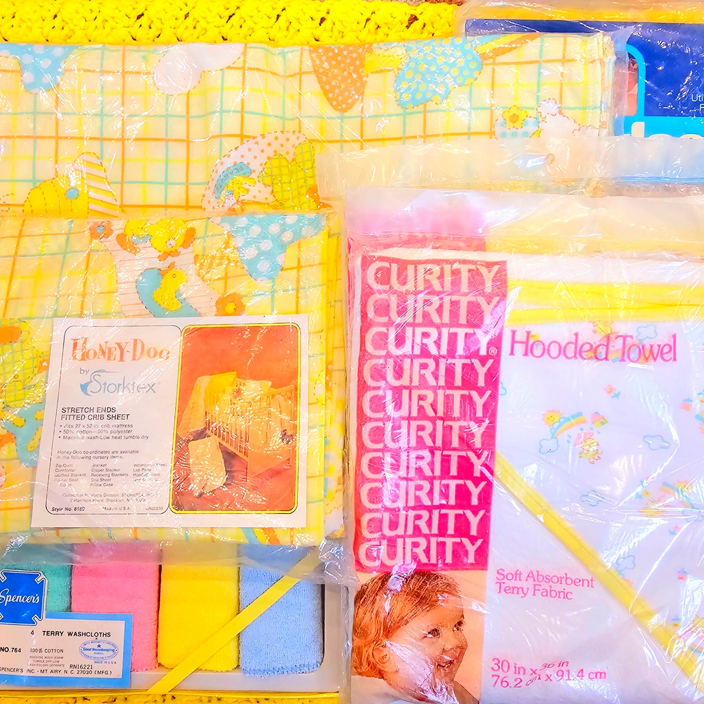 80s/90s New Old Stock Baby Linens Bundle