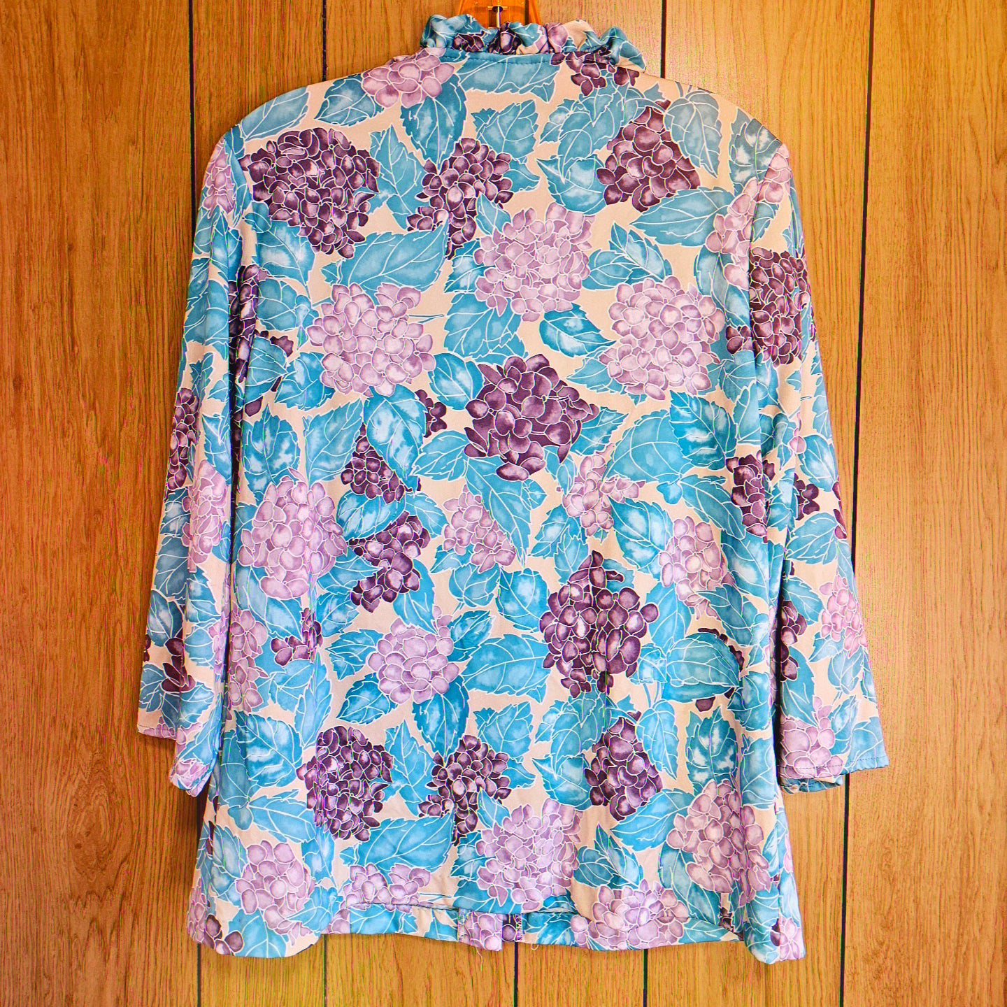 70s Floral Ruffle Top (M)