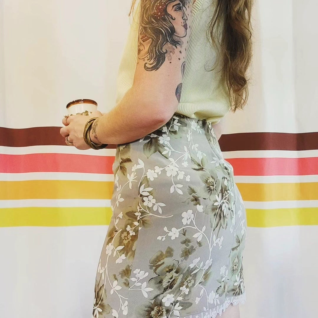 80s/90s A. Byer Floral Skirt (S)