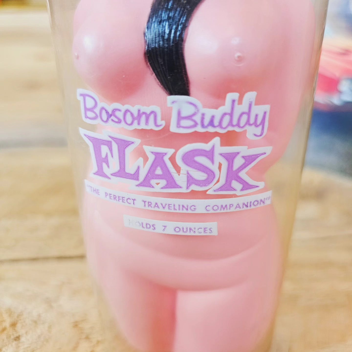 Rare 1960s Bosom Buddy Pinup Flask