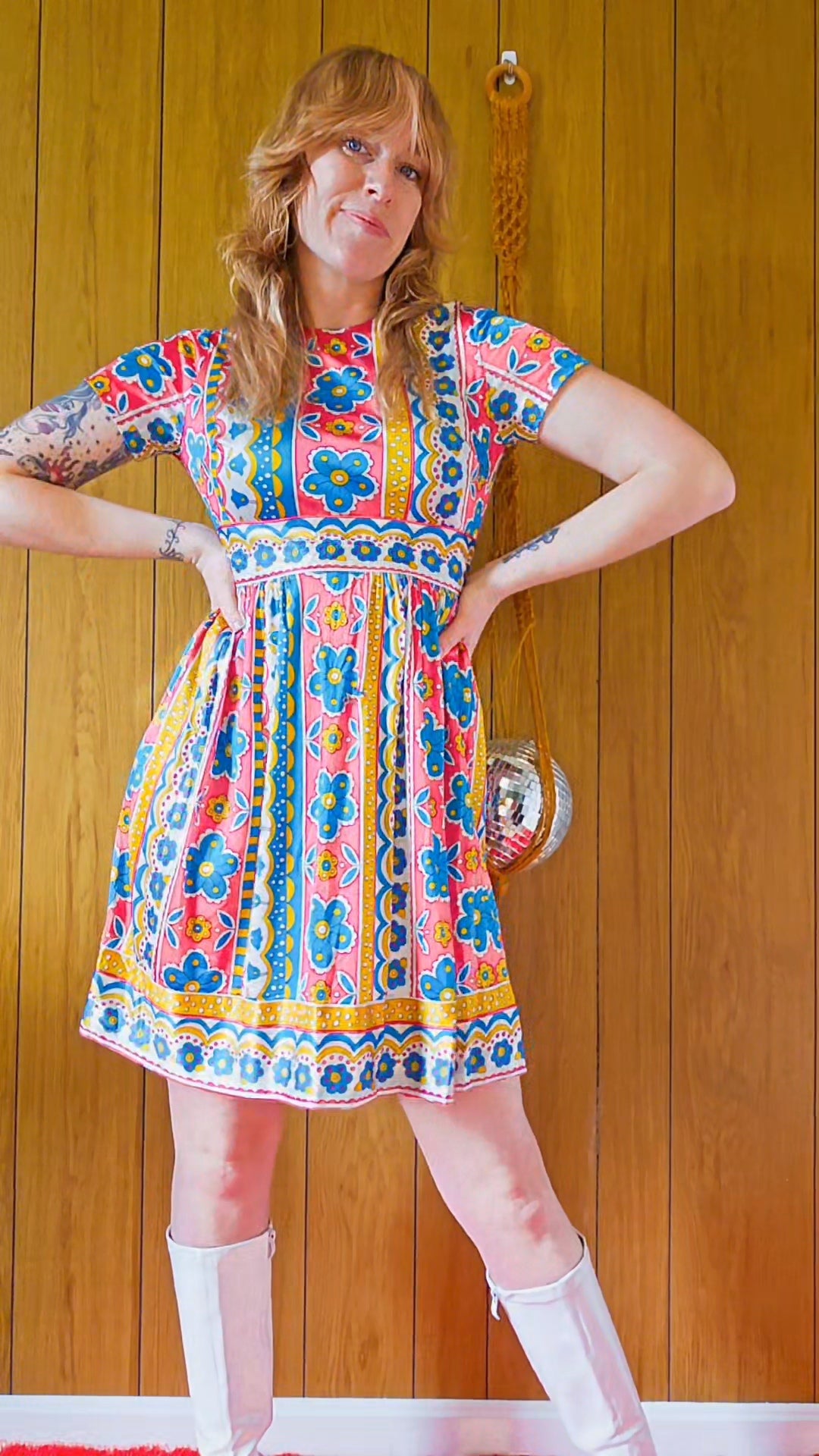 60s Flower Power Fixer-Upper Dress (XS/S)