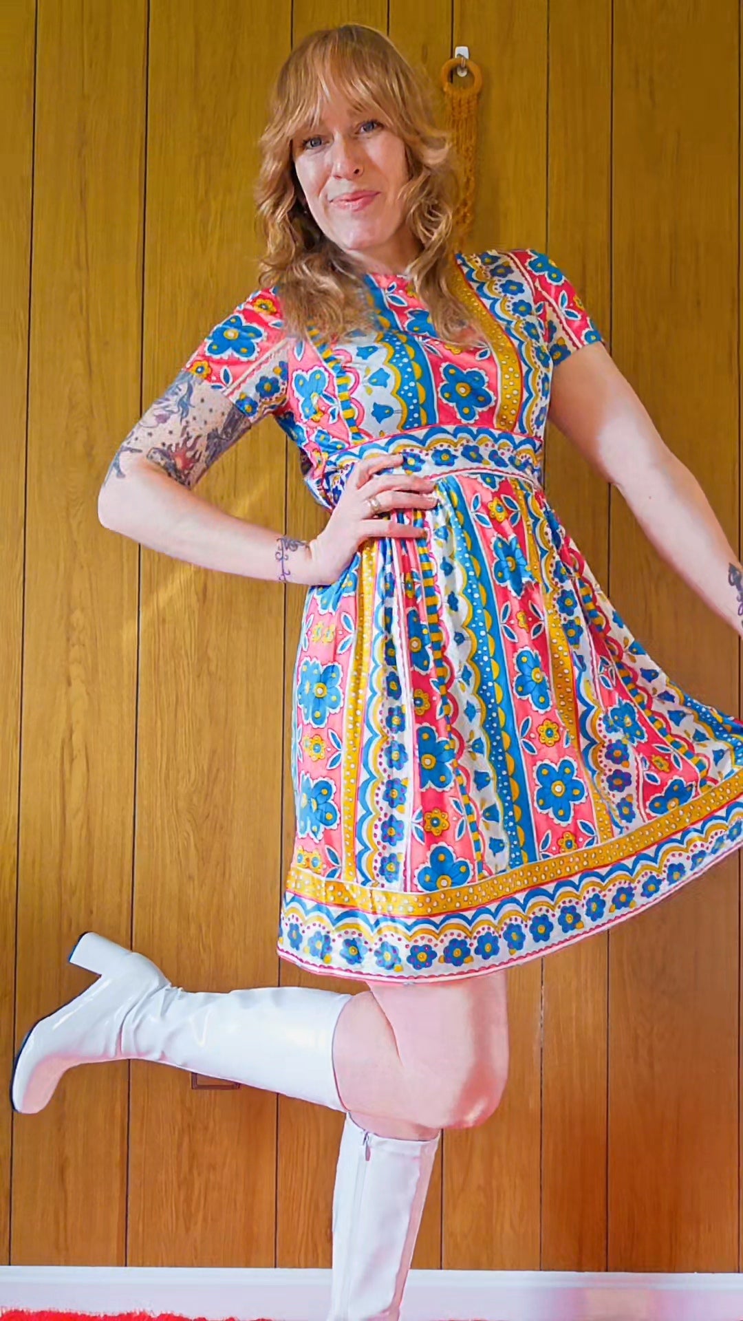 60s Flower Power Fixer-Upper Dress (XS/S)