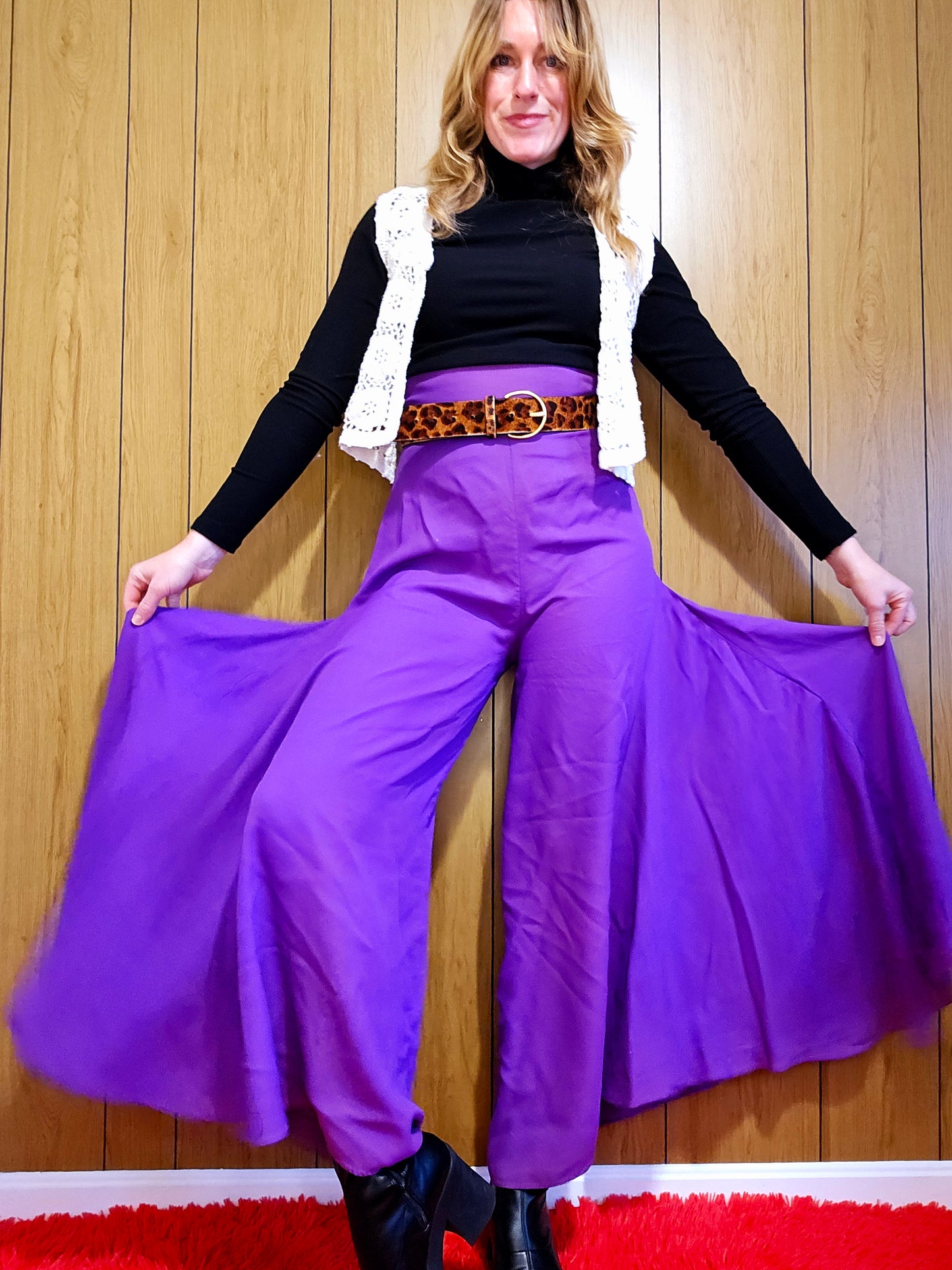 70s Purple Extreme Bells (M)