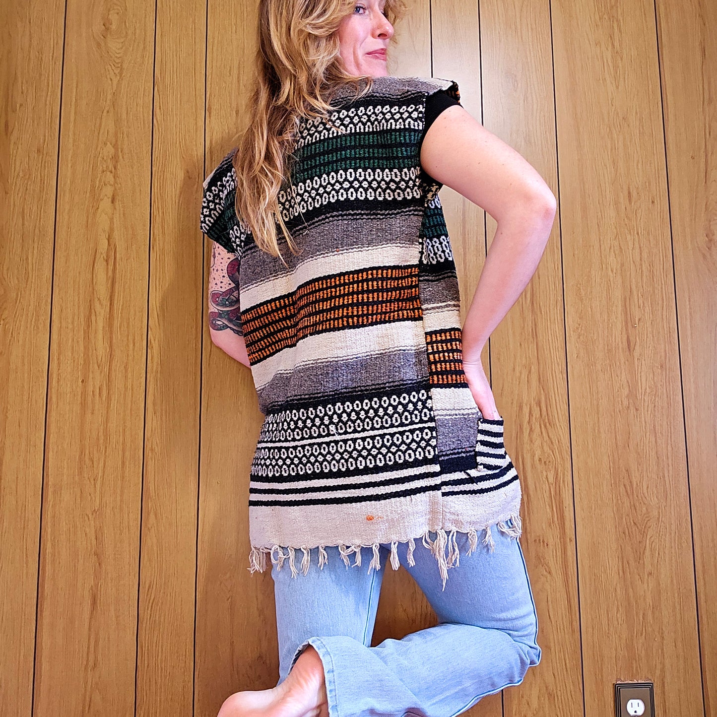 60s Serape Blanket Vest (OS)