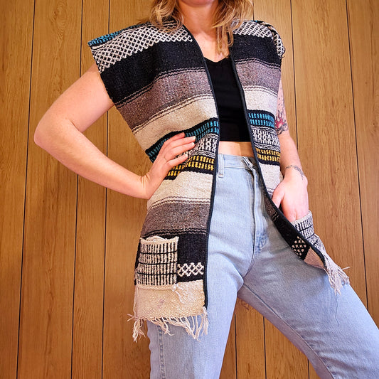 60s Serape Blanket Vest (OS)