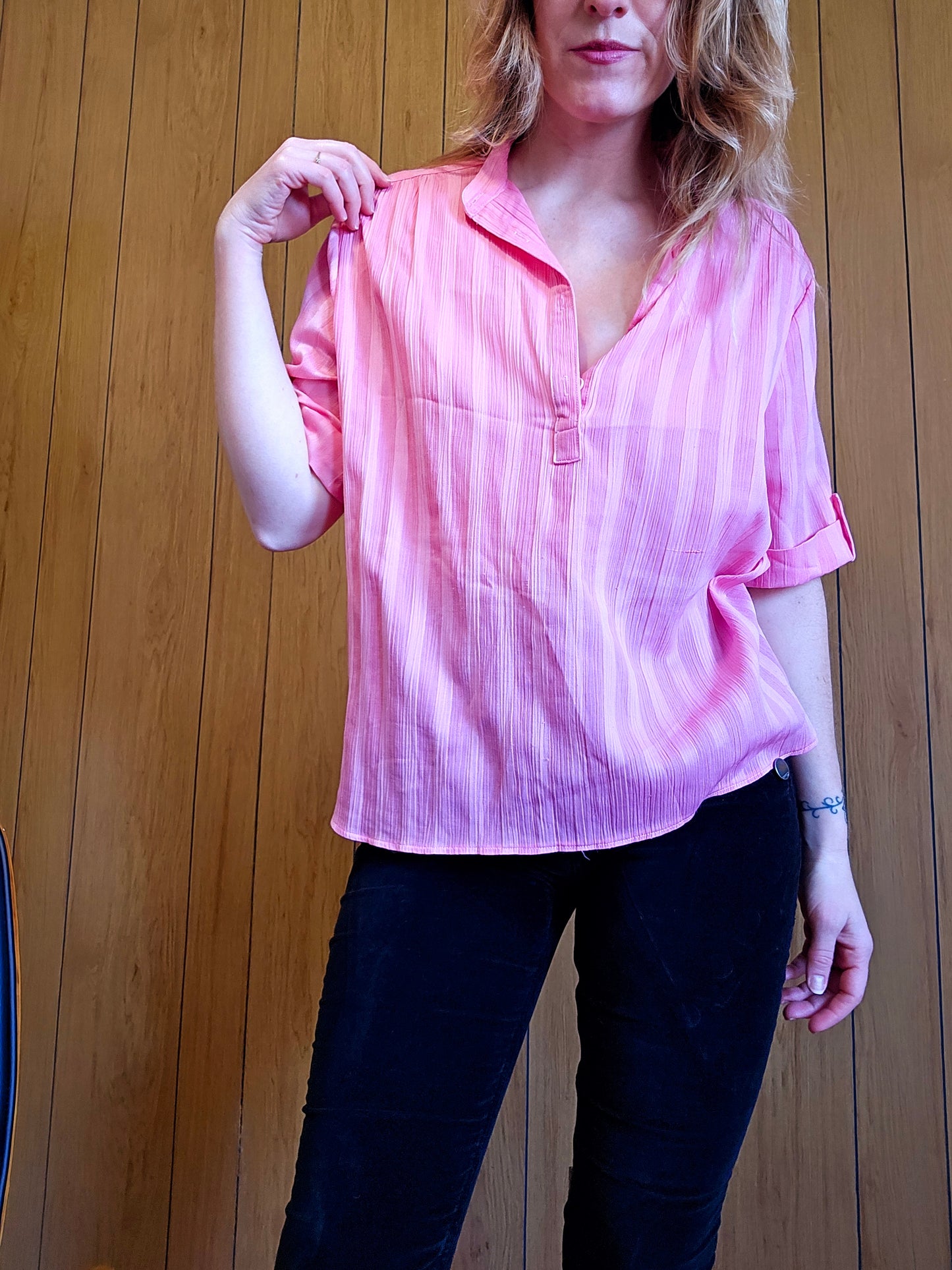 70s Pink Montgomery Ward Top (L/XL)