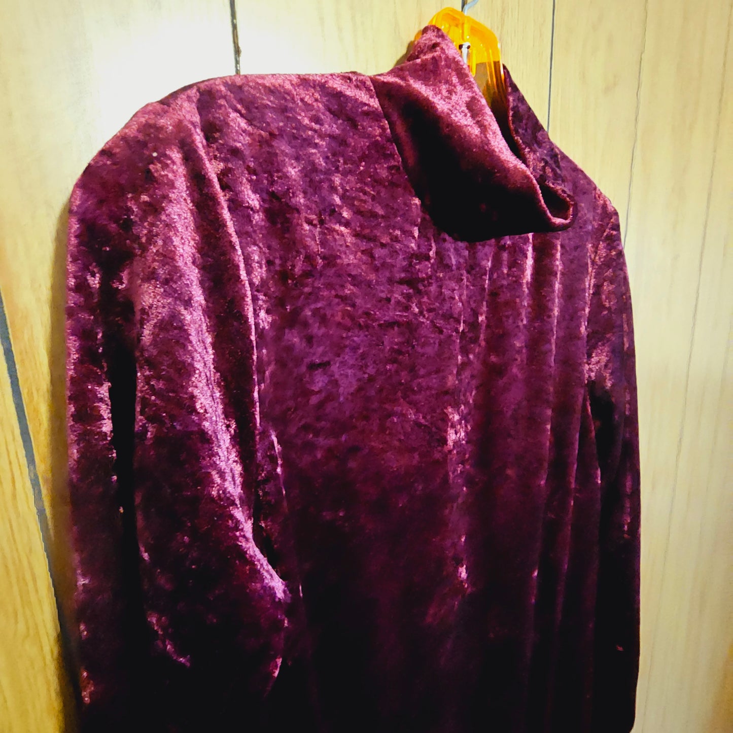 90s Burgundgy Velvet Dress (M)