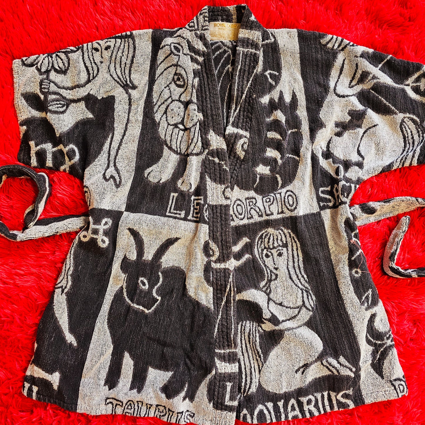 1960s Zodiac Terry Towel Wrap Top (OS)