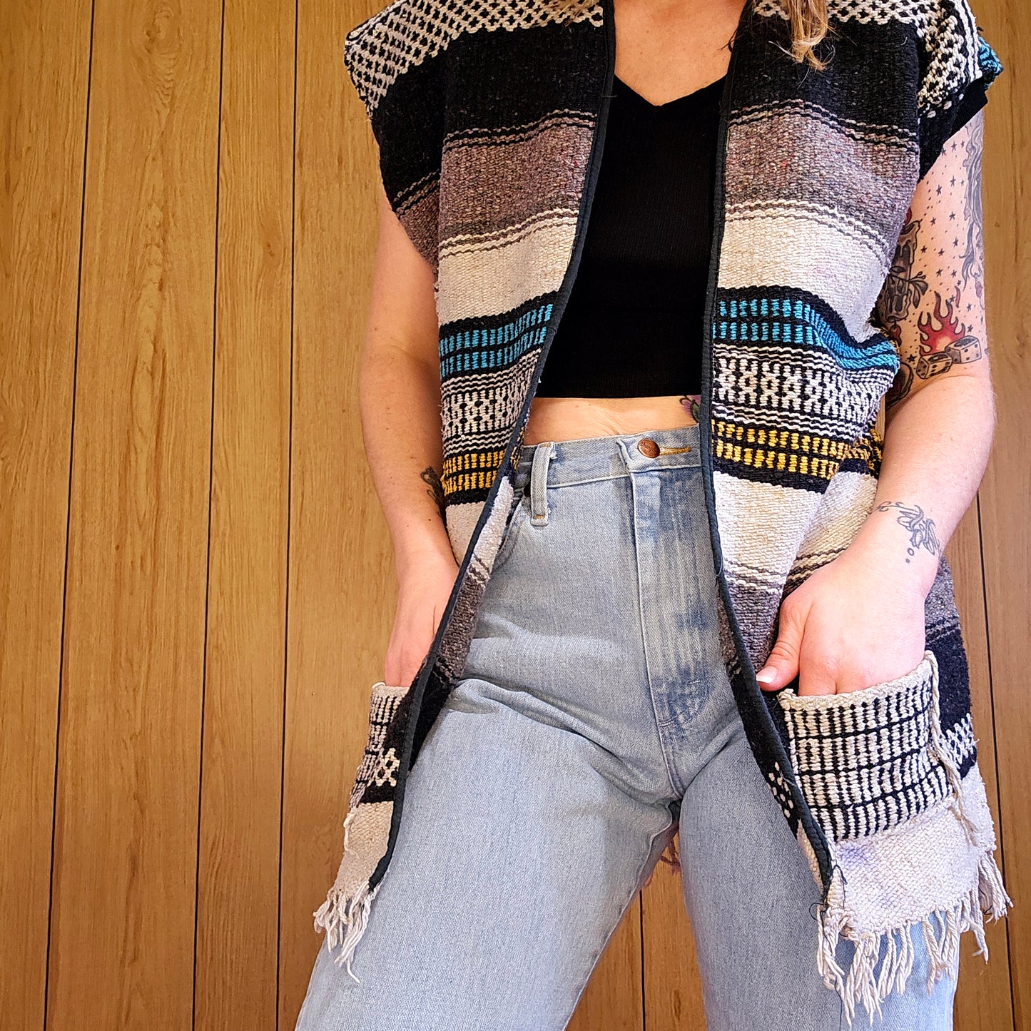 60s Serape Blanket Vest (OS)