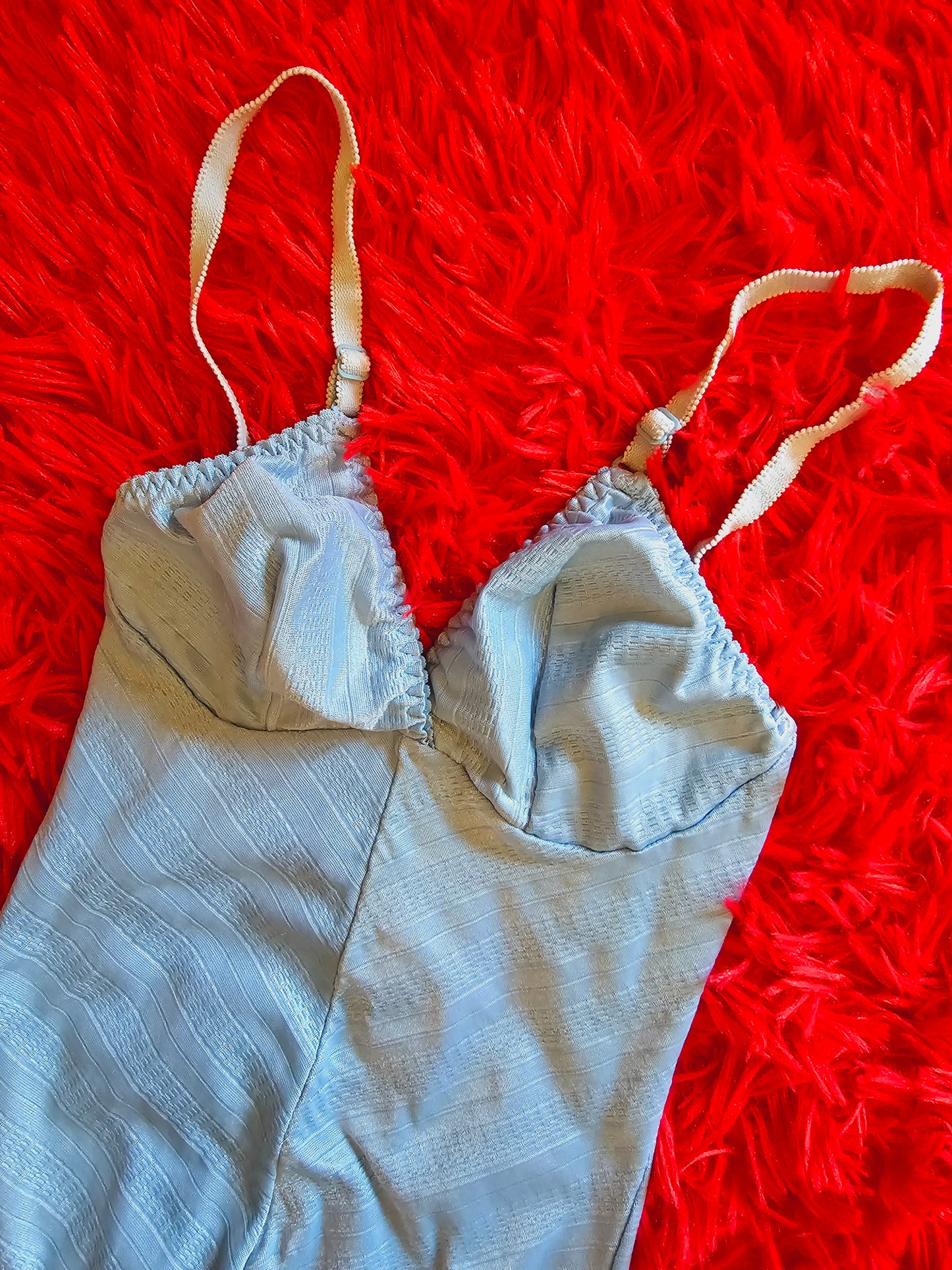 70s Baby Blue Bodysuit (S)