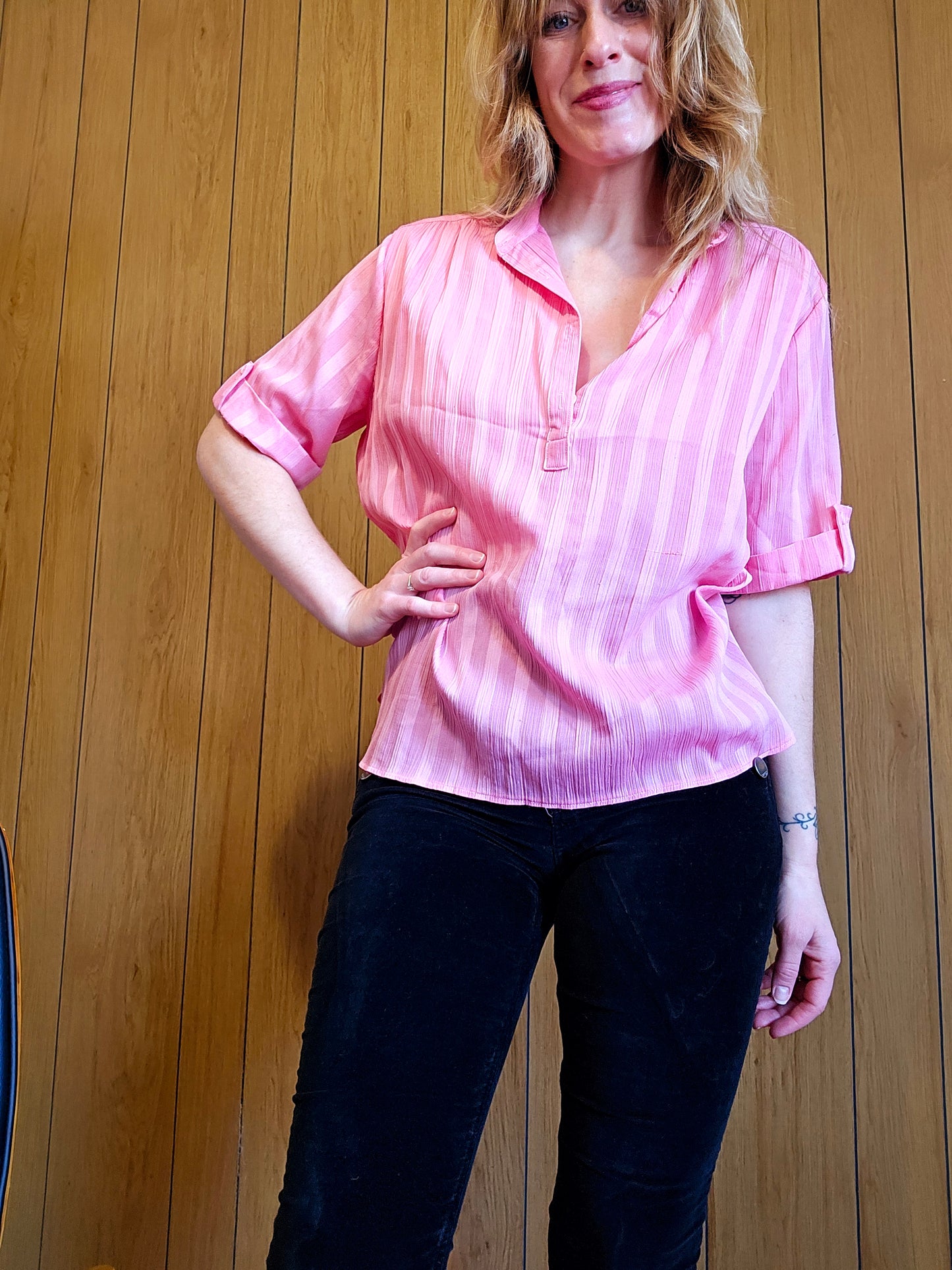 70s Pink Montgomery Ward Top (L/XL)