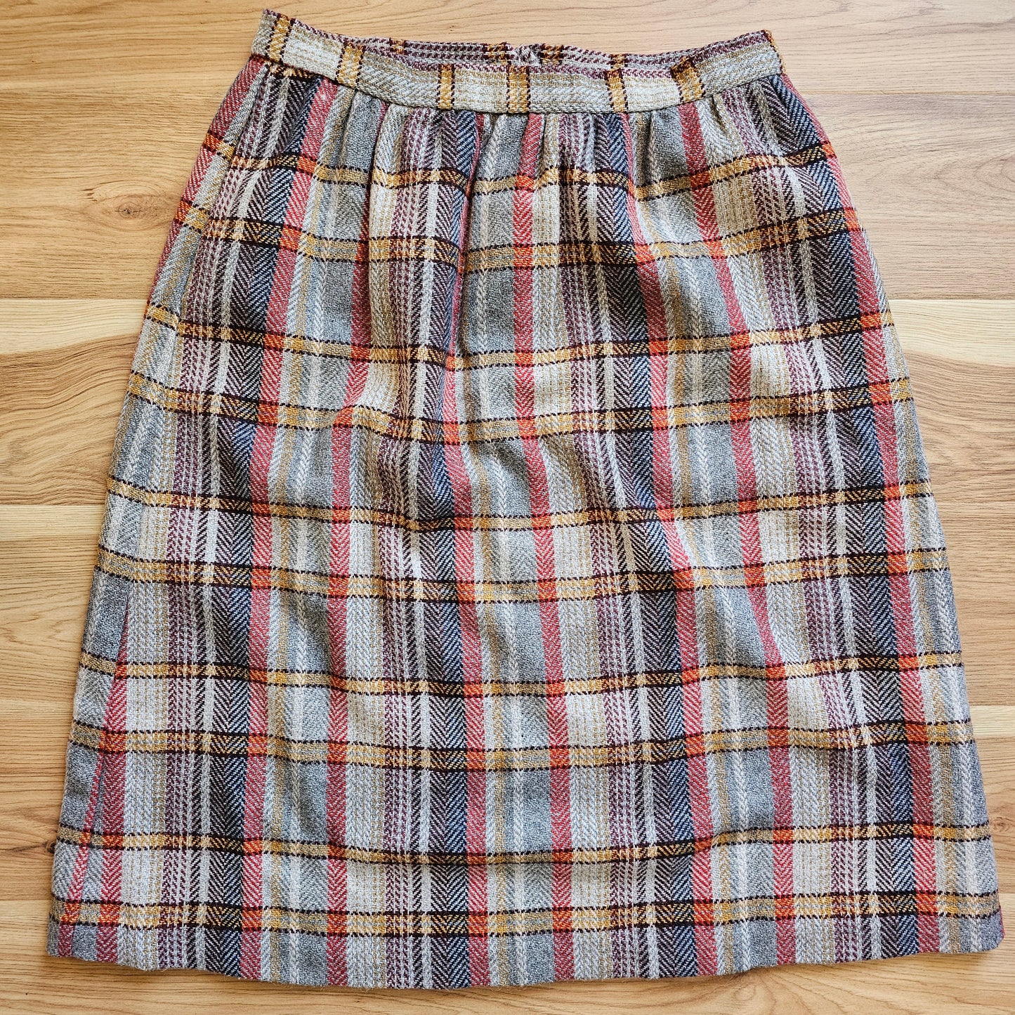 60s/70s "Hunter Sport" Plaid Skirt (L)