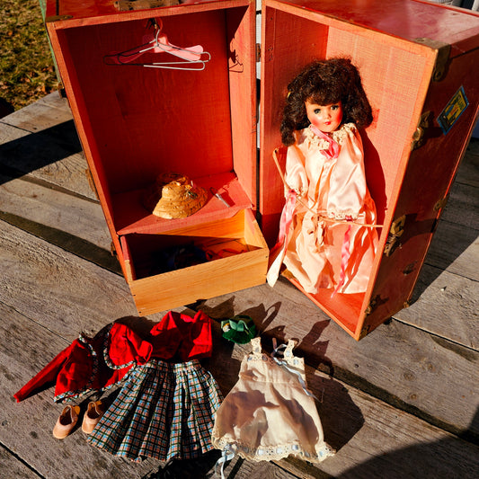 1950s Doll and Wardrobe Case