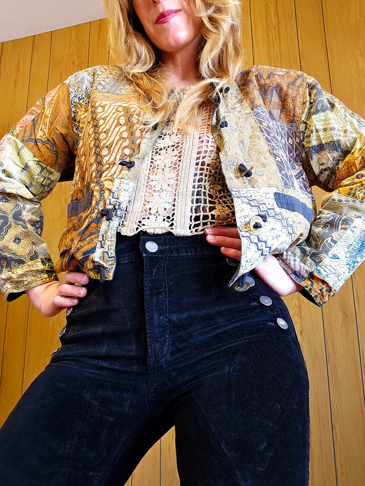 80s/90s Kosi Bali Cropped Boxy Blazer (M)