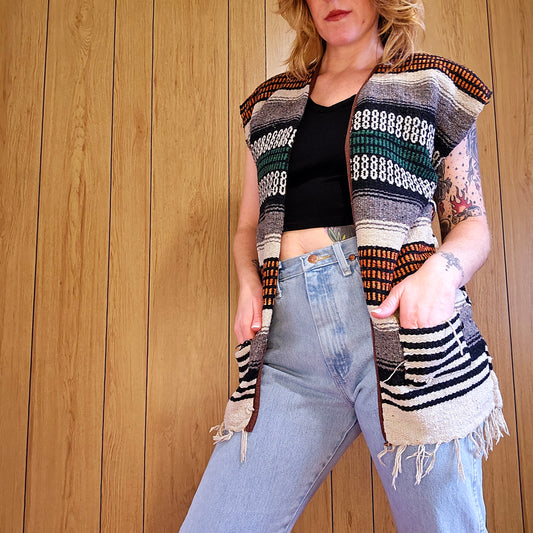 60s Serape Blanket Vest (OS)