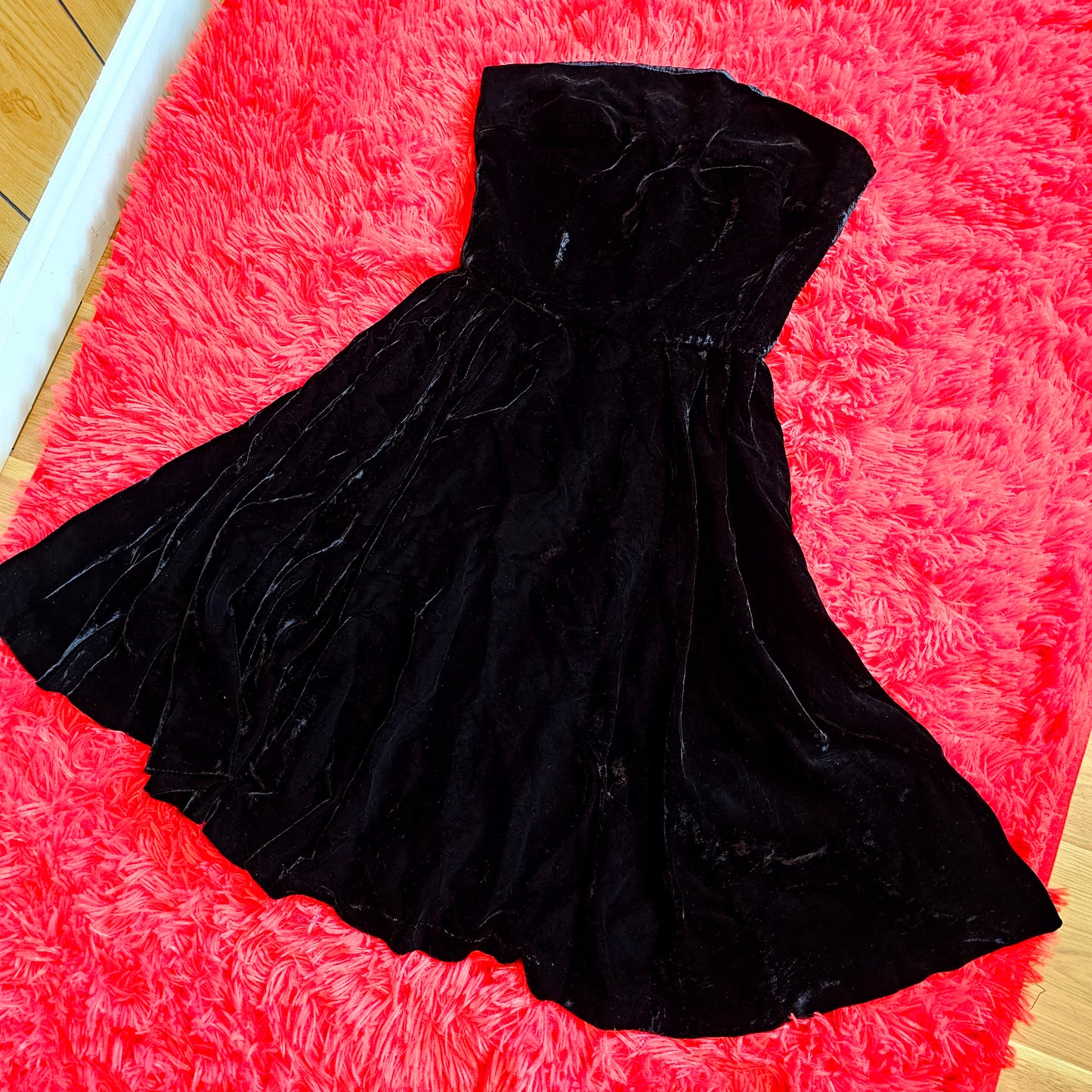 80s/90s Cathy Hardwick Velvet Dress (XS/S)