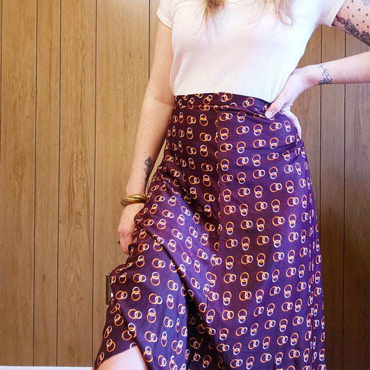 70s Ring Pattern Skirt (M/L)