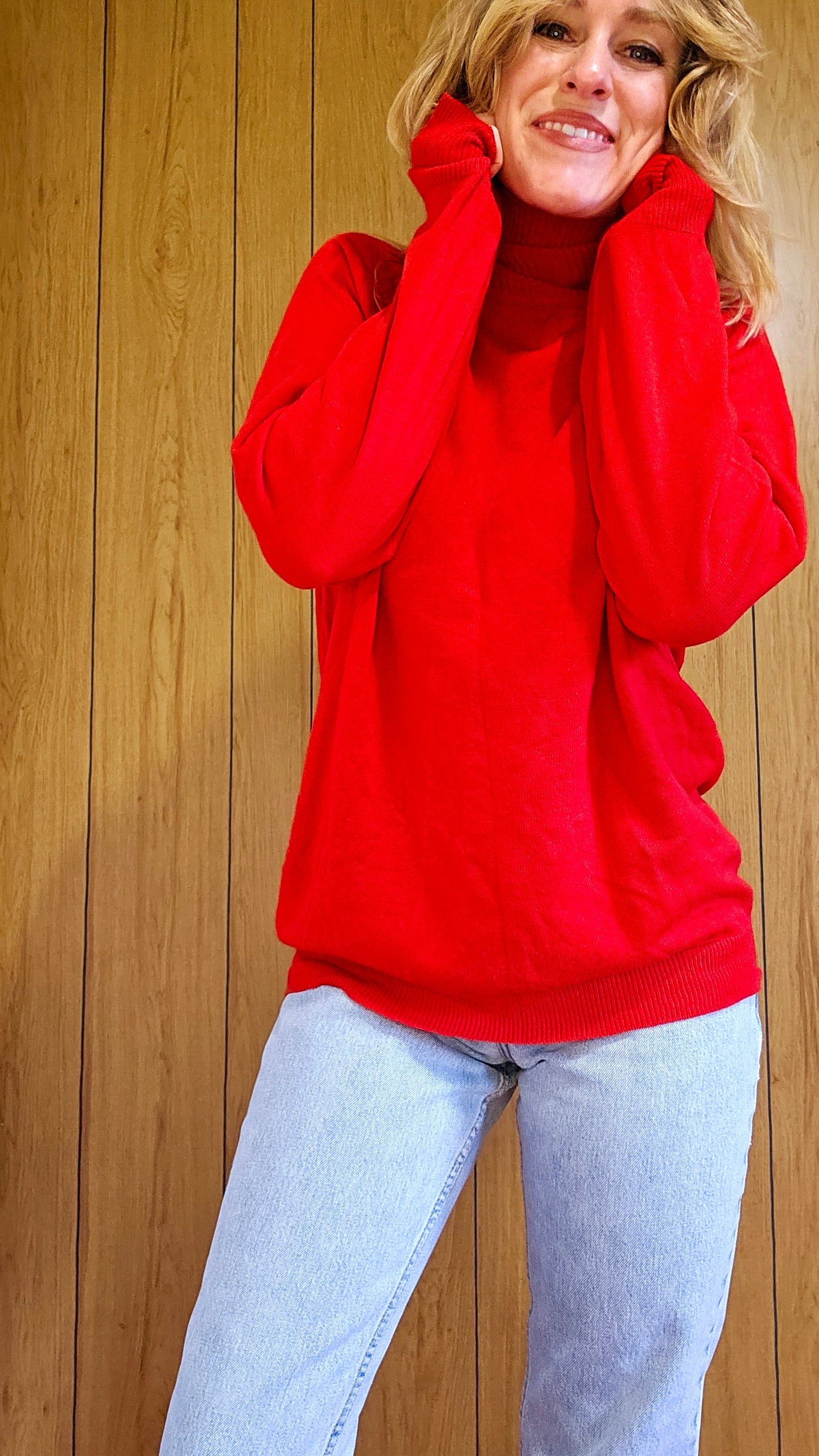 60s/70s Red Sweater (Mens M/Womens L)