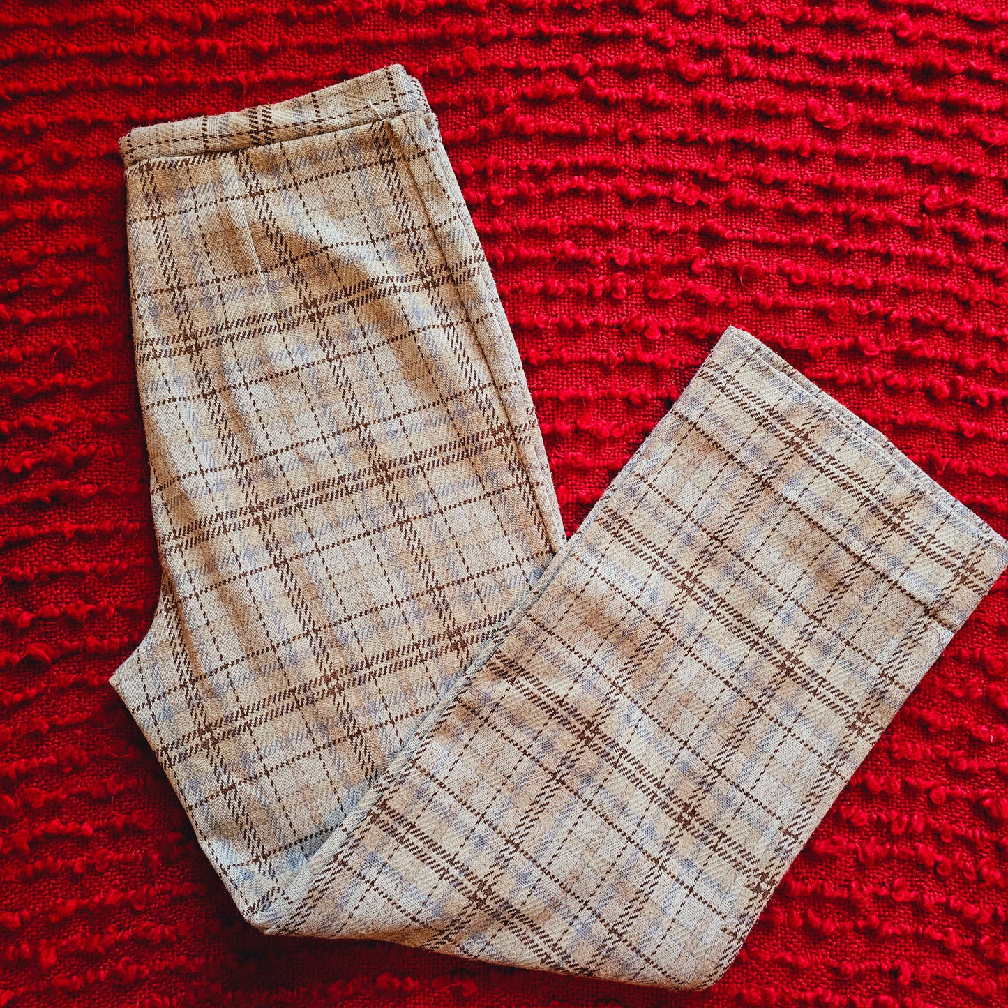 60s/70s Fire Island Plaid Flares