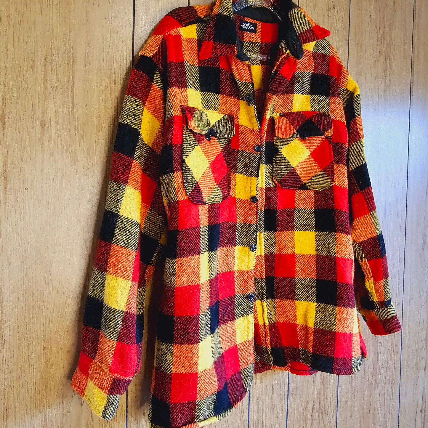 King Kole Wool Plaid Shirt (L)