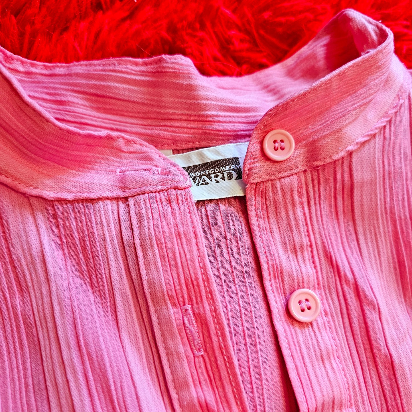 70s Pink Montgomery Ward Top (L/XL)