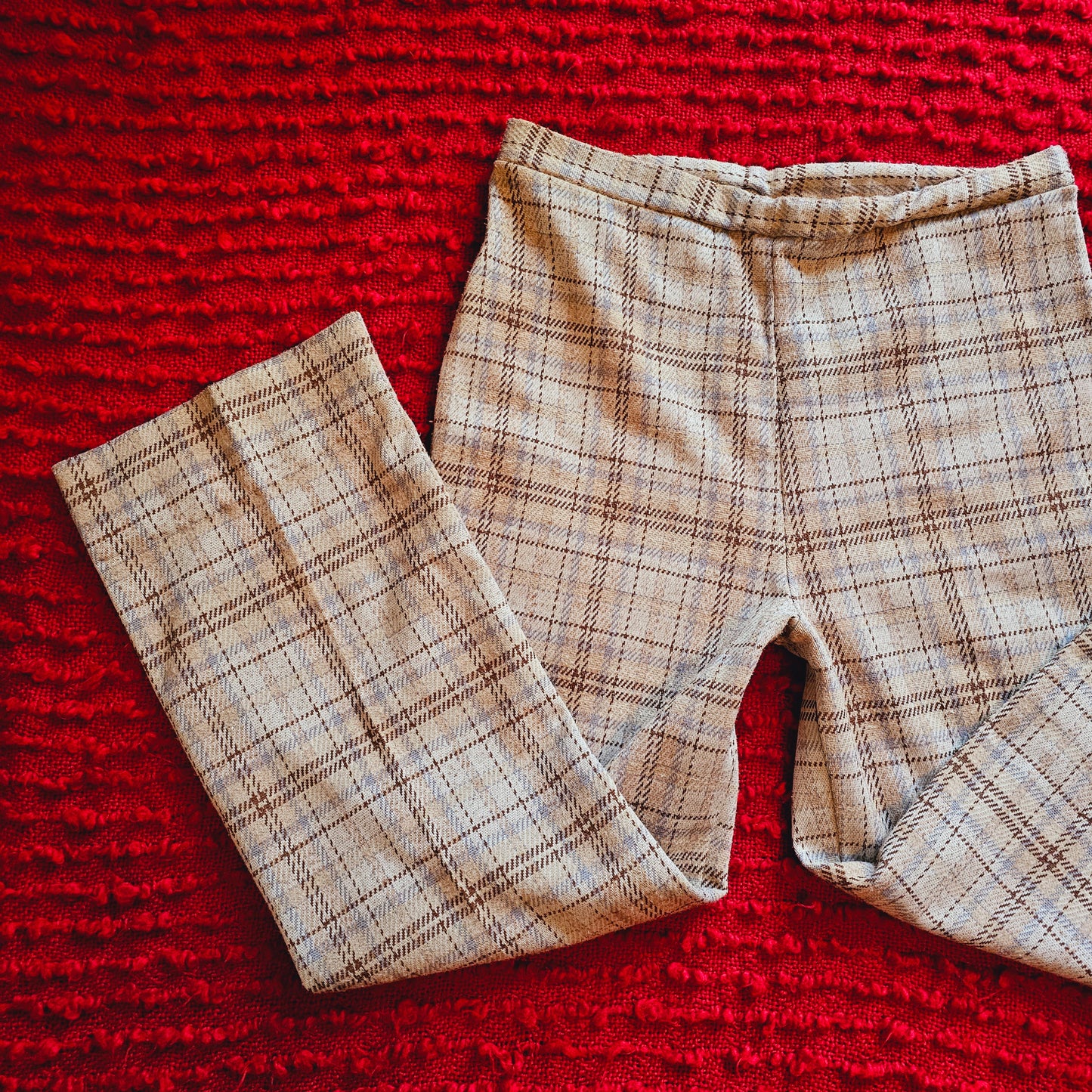 60s/70s Fire Island Plaid Flares