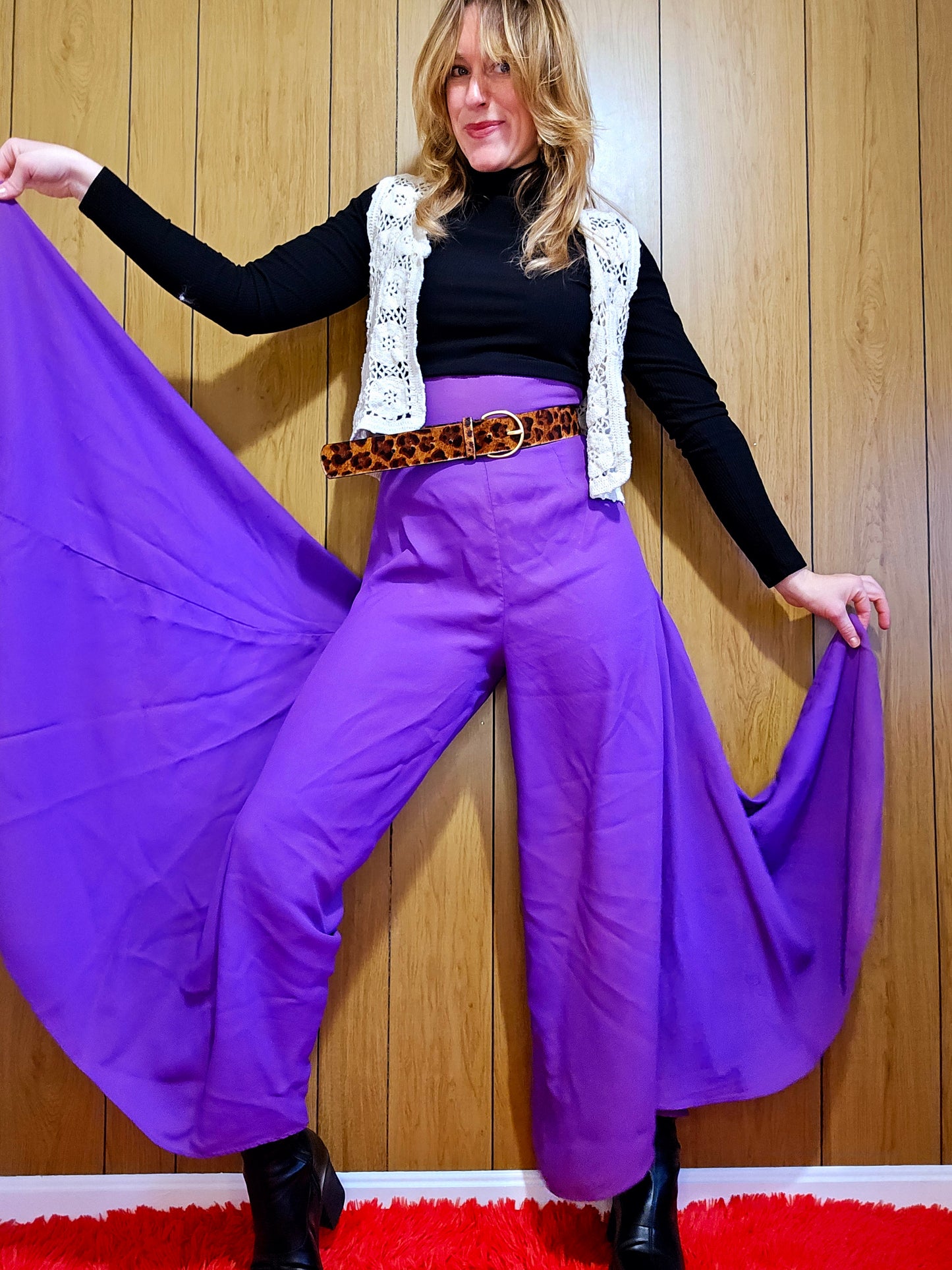 70s Purple Extreme Bells (M)