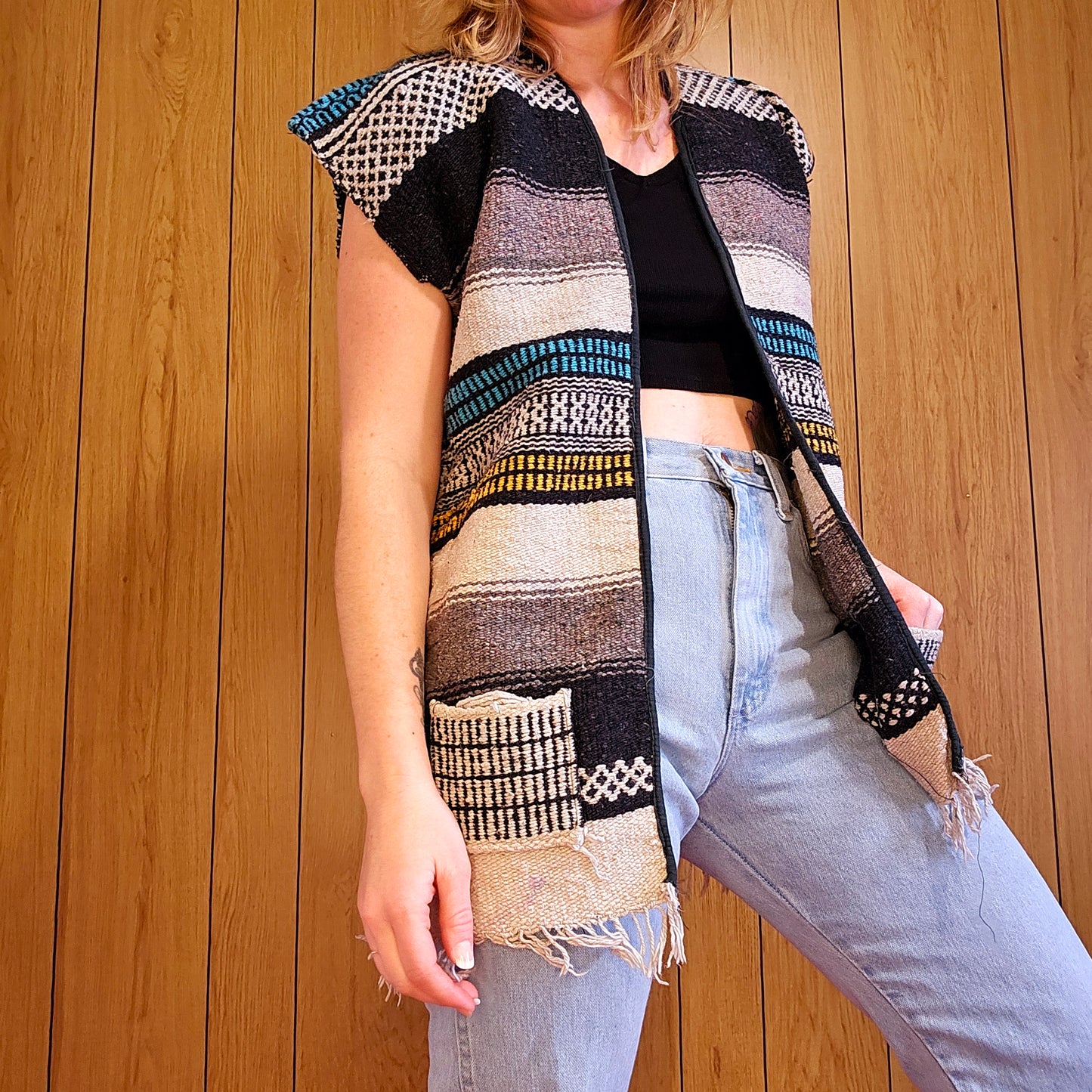 60s Serape Blanket Vest (OS)