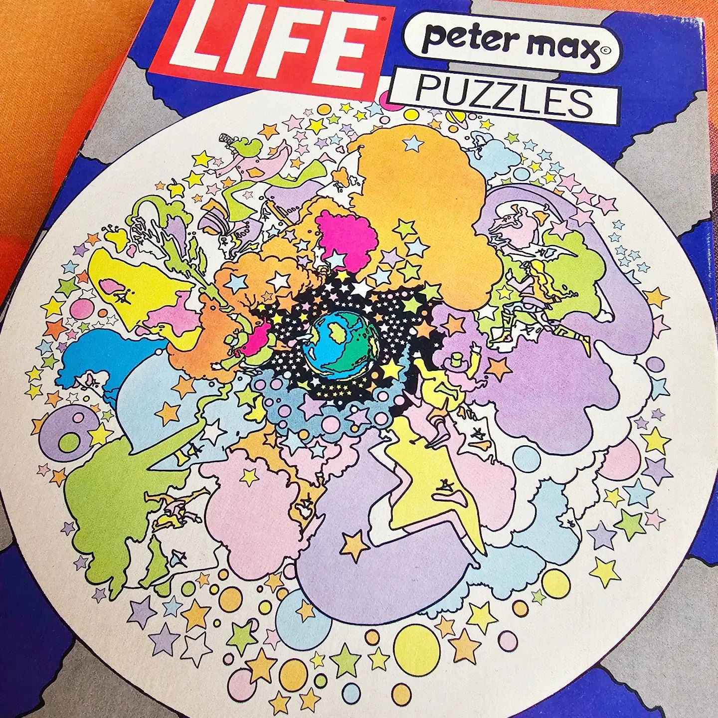 RARE 70s Peter Max Astrology Puzzle