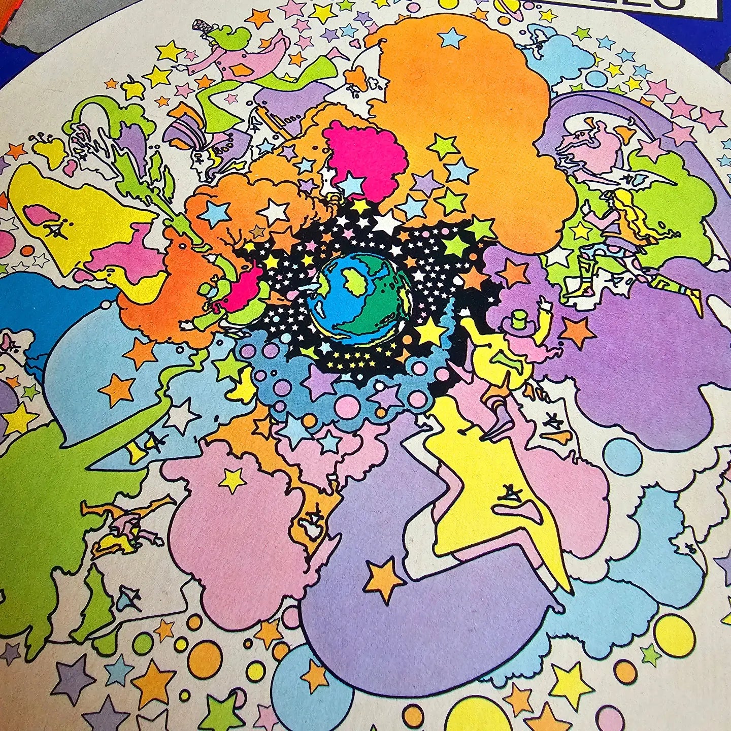 RARE 70s Peter Max Astrology Puzzle