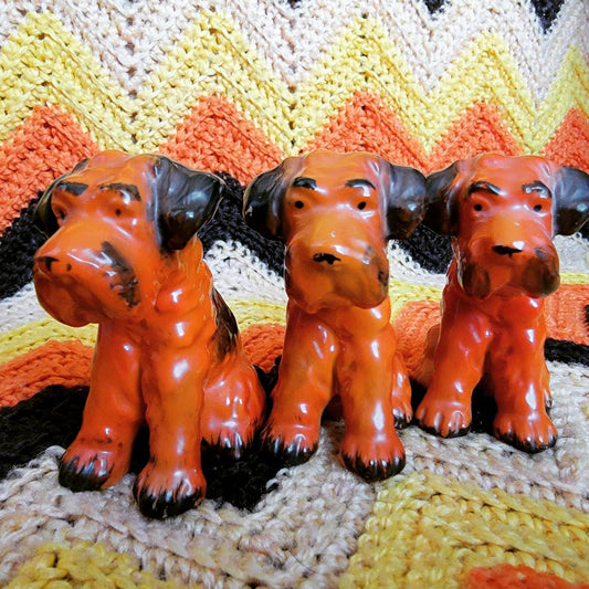 Vintage Mid Century Scottie Dog Figurines