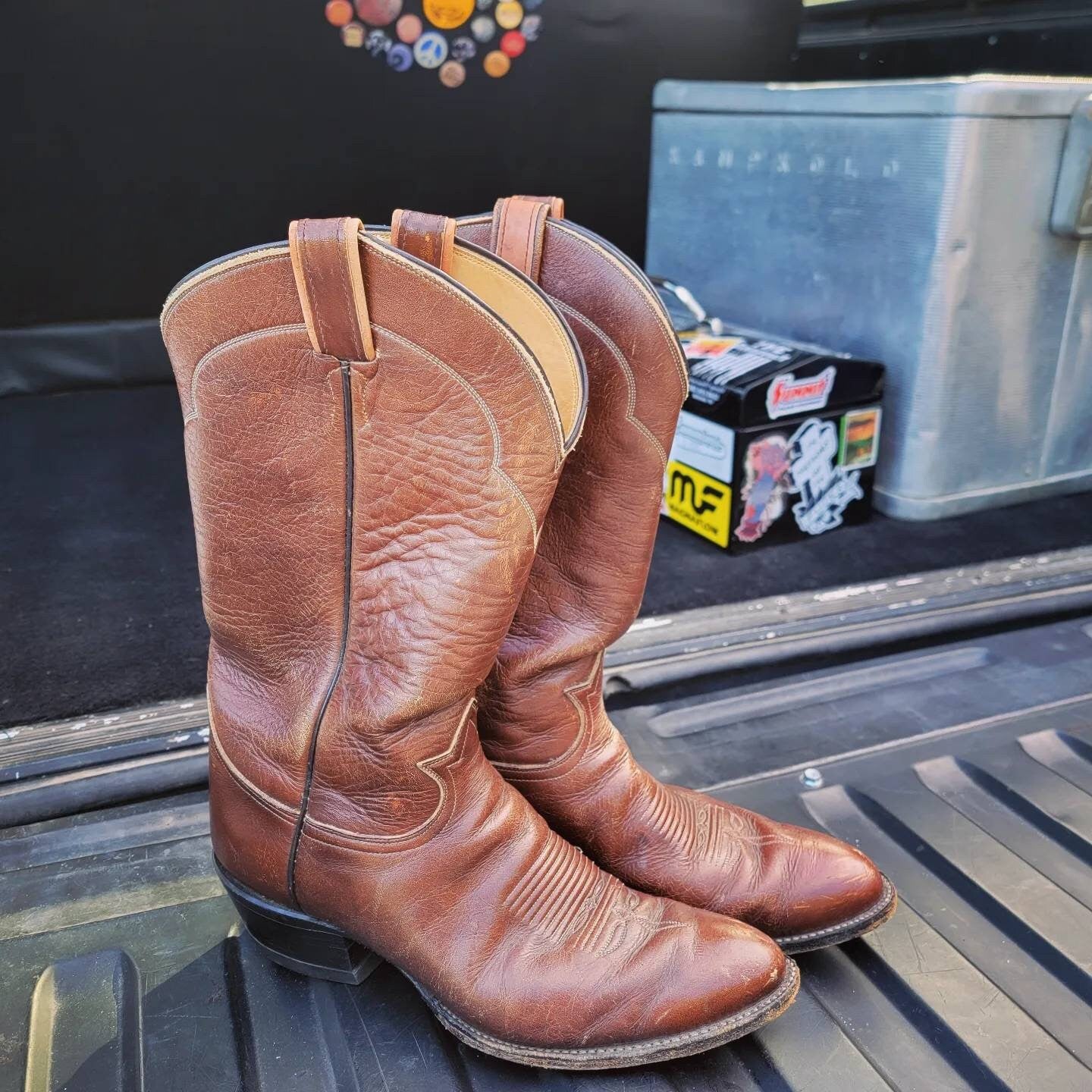 Vintage Tony Lama Leather Western Boots, men's size 10.5