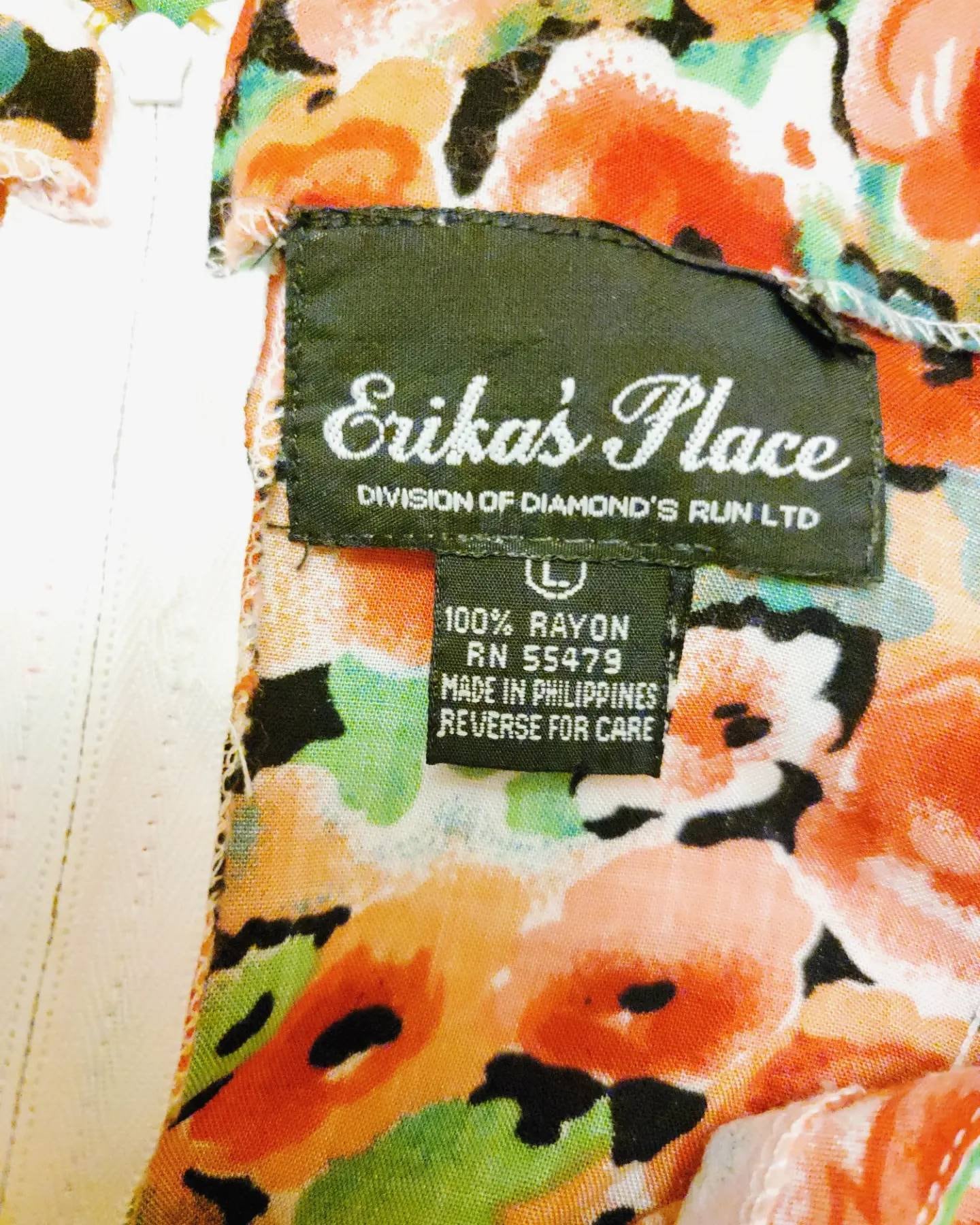 80s Erika's Place Floral Sun Dress